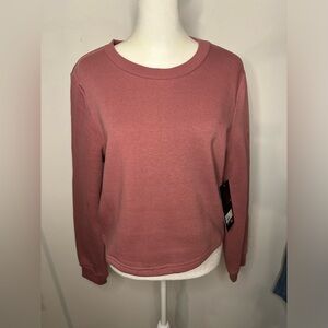 SUPER SOFT 90 DEGREE BY REFLEX cropped rose sweatshirt